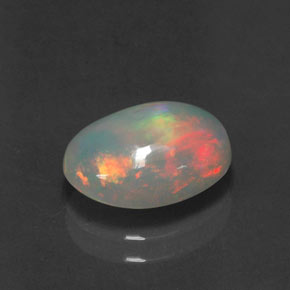 Opale multicolore naturelle transparent, 2,01 ct, transparent / translucide