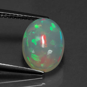 Opale multicolore naturelle transparent, 2,57 ct, transparent / translucide