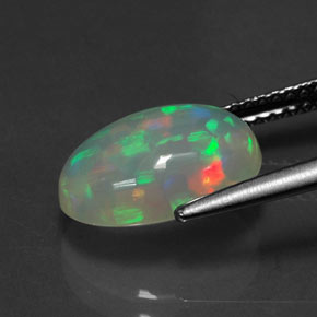 Opale multicolore naturelle transparent, 2,57 ct, transparent / translucide