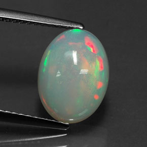 Opale multicolore naturelle transparent, 2,06 ct, transparent / translucide
