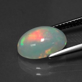 Opale multicolore naturelle transparent, 2,06 ct, transparent / translucide