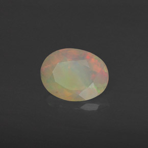 Opale multicolore naturelle transparent, 0,63 ct, transparent / translucide