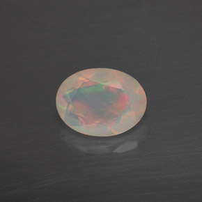Opale multicolore naturelle transparent, 0,83 ct, transparent / translucide