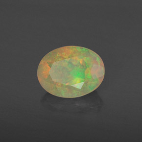 Opale multicolore naturelle transparent, 0,84 ct, transparent / translucide