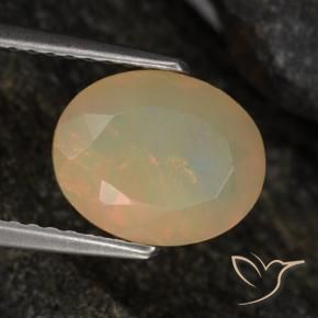 Opale Multicolore naturelle ovale, 1.45 ct, Translucide