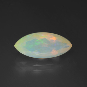 Opale multicolore naturelle marquise, 2,16 ct, transparent