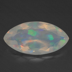 Opale multicolore naturelle marquise, 1,39 ct, transparent