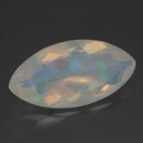 Opale multicolore naturelle marquise, 1,39 ct, transparent