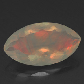Opale multicolore naturelle marquise, 1,81 ct, transparent