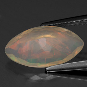 Opale multicolore naturelle marquise, 1,81 ct, transparent