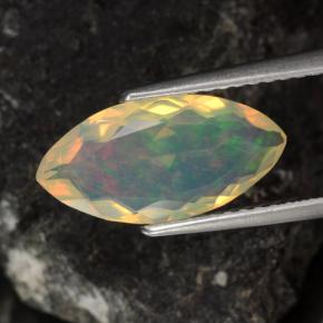 Opale multicolore naturelle marquise, 1,34 ct, transparent