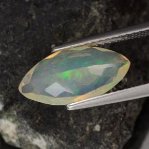 Opale multicolore naturelle marquise, 1,34 ct, transparent