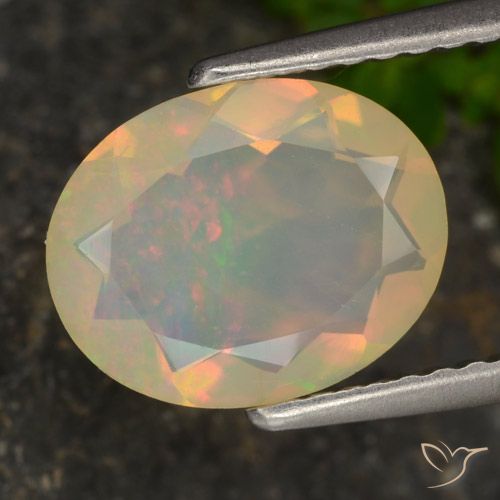 1.27ct Naturel Multicolore Opale, ovale, Translucide