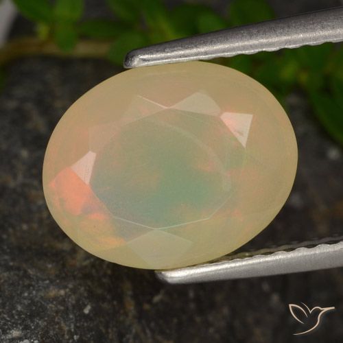 1.54ct Naturel Multicolore Opale, ovale, Translucide