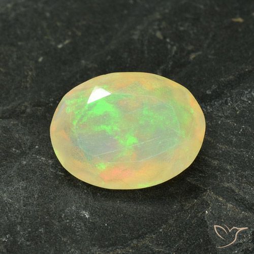 1.29ct Naturel Multicolore Opale, ovale, Translucide