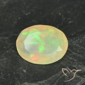 Opale Multicolore naturelle ovale, 1.29 ct, Translucide