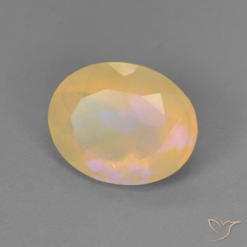 1.59ct Naturel Multicolore Opale, ovale, Transparent