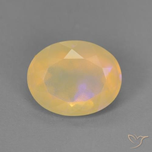 Opale Multicolore naturelle ovale, 1.59 ct, Transparent