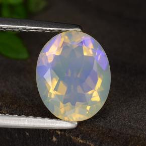 Opale blanc naturelle coupe ovale, 1,71 ct, transparent