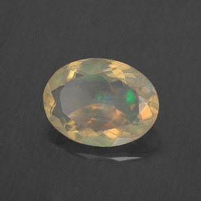 Opale multicolore naturelle coupe ovale, 1,34 ct, transparent