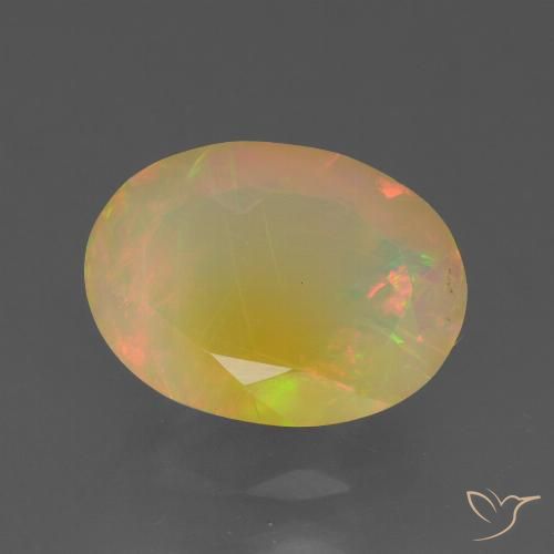 1.81ct Naturel Multicolore Opale, ovale, Translucide