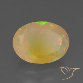 Opale Multicolore naturelle ovale, 1.81 ct, Translucide