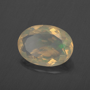 Opale multicolore naturelle coupe ovale, 1,72 ct, transparent