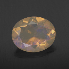 Opale multicolore naturelle coupe ovale, 1,88 ct, transparent