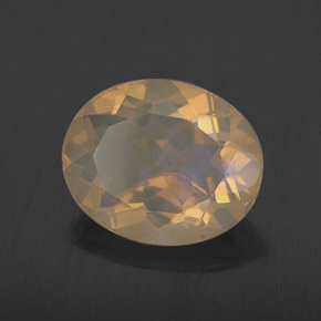 Opale multicolore naturelle coupe ovale, 1,88 ct, transparent