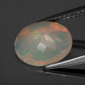 Opale multicolore naturelle transparent, 1,52 ct, transparent / translucide