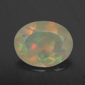 Opale multicolore naturelle transparent, 1,23 ct, transparent / translucide