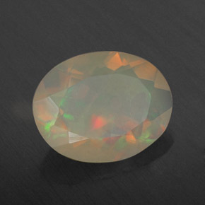 Opale multicolore naturelle transparent, 1,23 ct, transparent / translucide