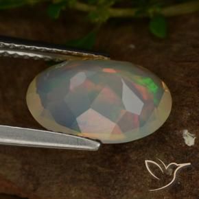 Opale Multicolore naturelle ovale, 1.83 ct, Transparent