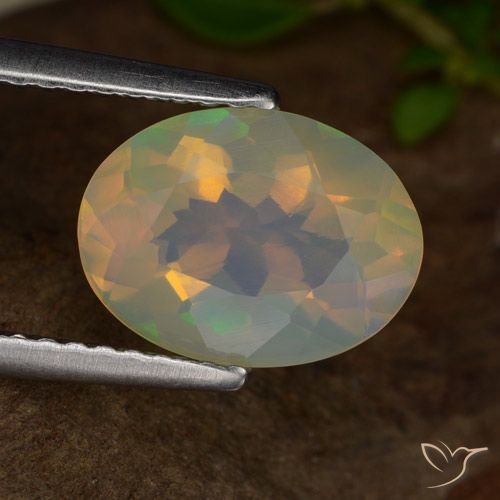 1.53ct Naturel Multicolore Opale, ovale, Transparent