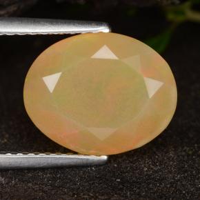 Opale jaune naturelle coupe ovale, 2,07 ct, translucide