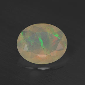 Opale multicolore naturelle transparent, 1,27 ct, transparent / translucide