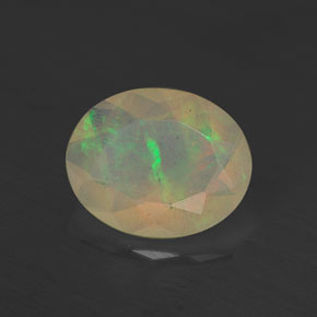 Opale multicolore naturelle transparent, 1,27 ct, transparent / translucide