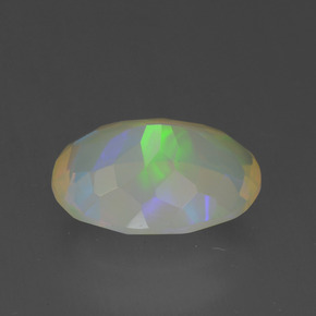 Opale multicolore naturelle coupe ovale, 1,64 ct, transparent