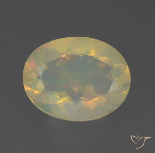 1.59ct Naturel Multicolore Opale, ovale, Transparent, Photo A