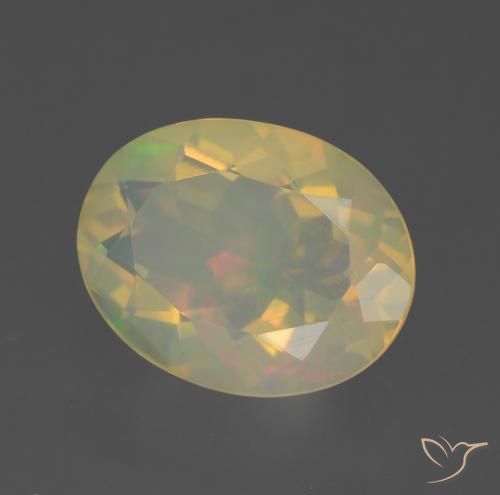 Opale Multicolore naturelle ovale, 1.59 ct, Transparent