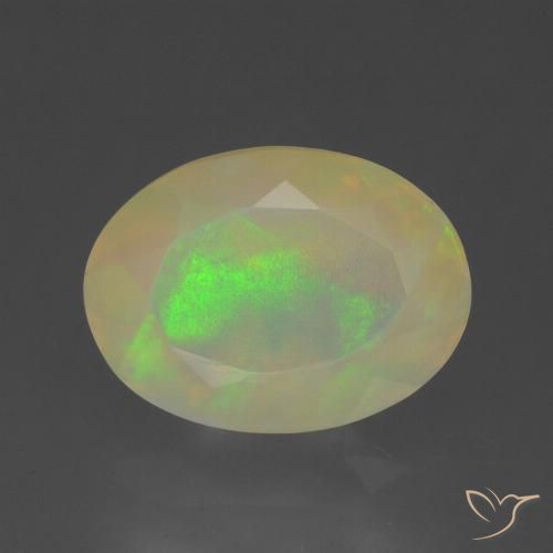1.60ct Naturel Multicolore Opale, ovale, Transparent