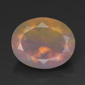 Opale multicolore naturelle transparent, 2,12 ct, transparent / translucide