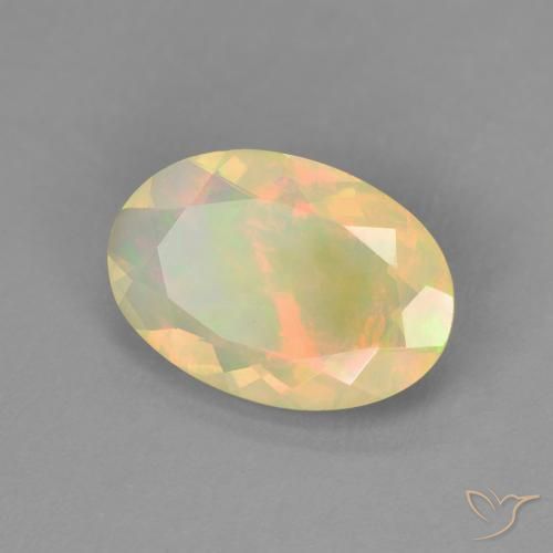 Opale Multicolore naturelle ovale, 1.41 ct, Transparent