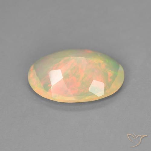 Opale Multicolore naturelle ovale, 1.41 ct, Transparent