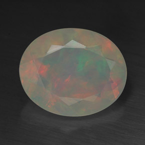 Opale multicolore naturelle transparent, 1,99 ct, transparent / translucide