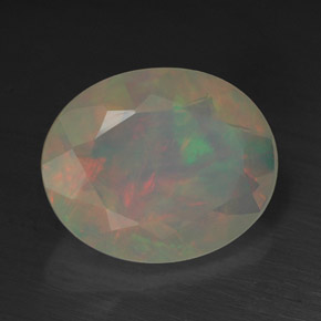 Opale multicolore naturelle transparent, 1,99 ct, transparent / translucide