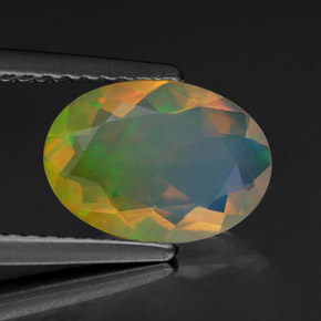 Opale multicolore naturelle transparent, 1,16 ct, transparent / translucide