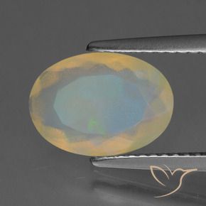 Opale Multicolore naturelle ovale, 1.61 ct, Transparent