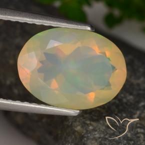 Opale Multicolore naturelle ovale, 1.88 ct, Transparent