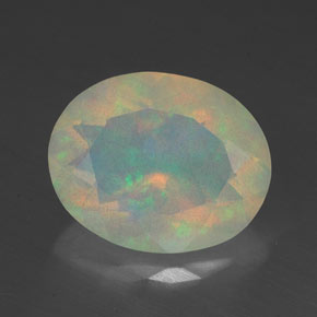 Opale multicolore naturelle transparent, 1,96 ct, transparent / translucide